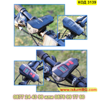 Фар за велосипед със сирена и акумулаторна батерия - КОД 3139, снимка 7 - Части за велосипеди - 44841049