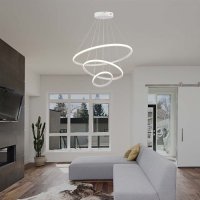 LED Полилей 32W Бял Топло Бяла Светлина, снимка 7 - Полилеи - 41396301