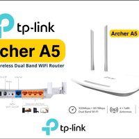 Archer A5 AC1200 безжичен двулентов рутер TP-Link, снимка 1 - Рутери - 44458841