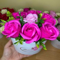 Кашпи със седем сапунени рози , снимка 5 - Други стоки за дома - 39317767