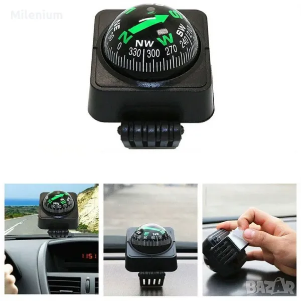 Компас за табло на кола, лодка и др., снимка 1