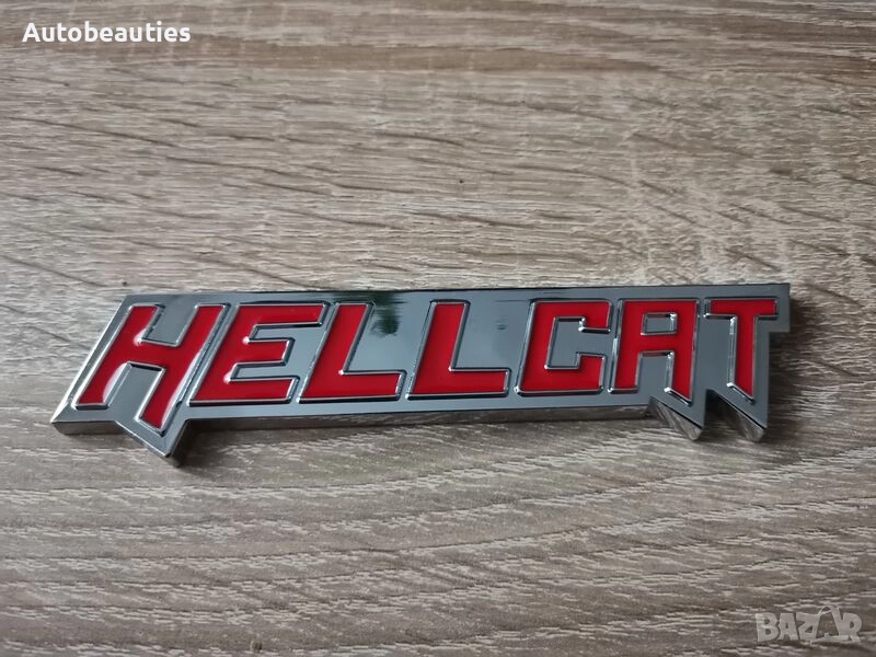 Dodge Hellcat емблема червено със сребристо, снимка 1