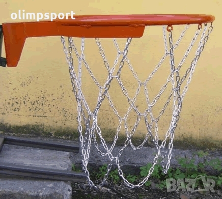Мрежа баскетбол метал : BL22– изработена от поцинкован синджир – включени звена за монтаж към ринг, снимка 1