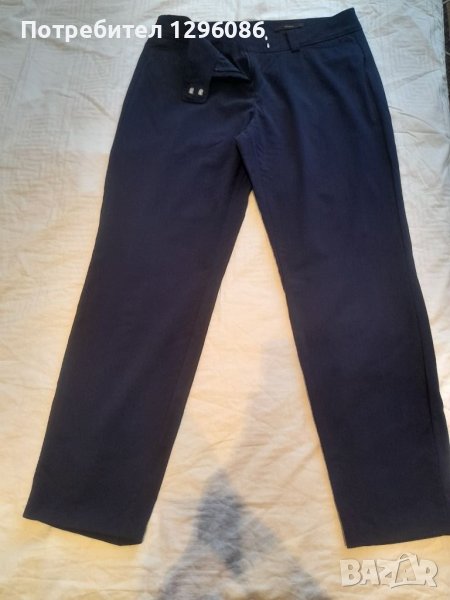 Дамски копринен син панталон 40 размер, снимка 1