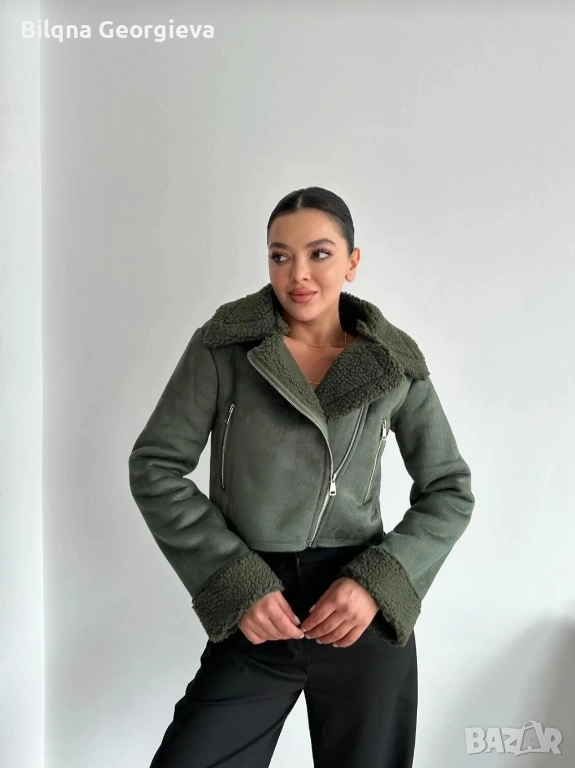 Дамско велурено яке, снимка 1