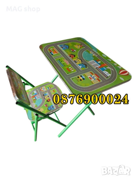 ПРОМО! Детска масичка със столче Писта Път Маса със стол , снимка 1