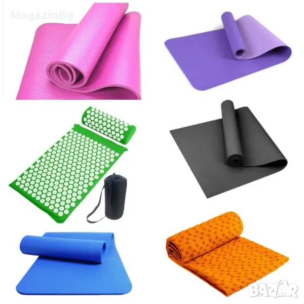 Постелка Йога Фитнес Гимнастика NBR TPE EVA postelka килимче подложка, снимка 1