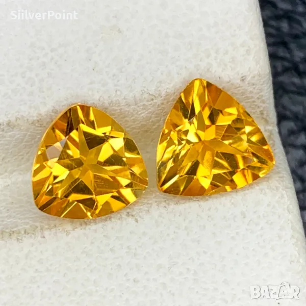 Златни Цитрини чифт , снимка 1