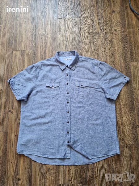 Страхотна мъжка ленена риза DRESSMANN размер 2XL, снимка 1