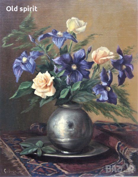 Антикварен натюрморт от двадесетте години на XX век - холандска школа, снимка 1