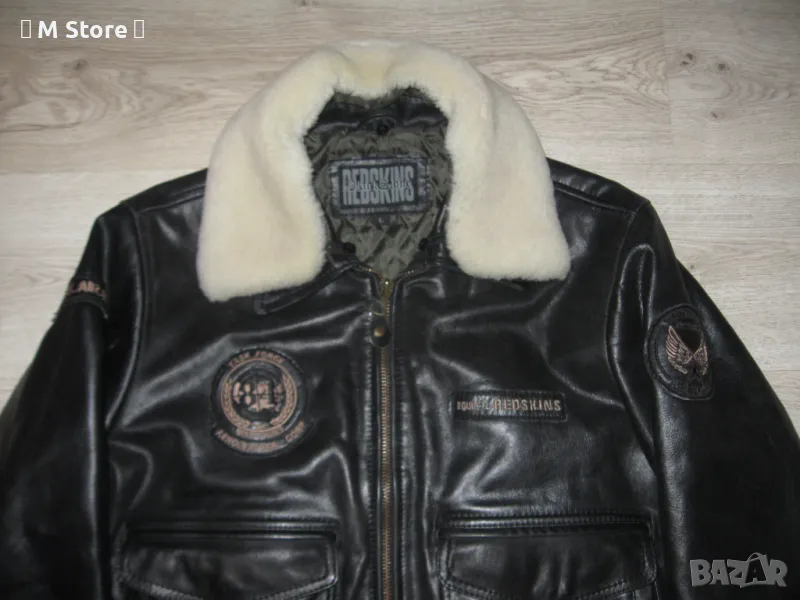 Redskins мъжко кожено яке размер S-M, снимка 1