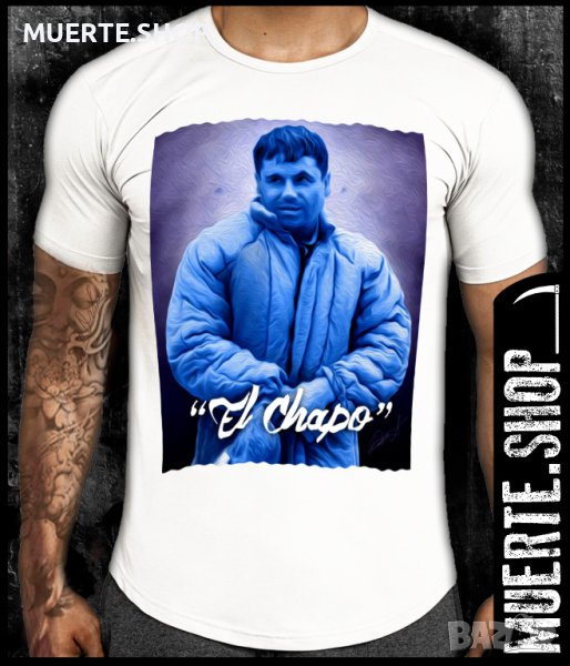 Тениска с щампа EL CHAPO ARTWORK, снимка 1
