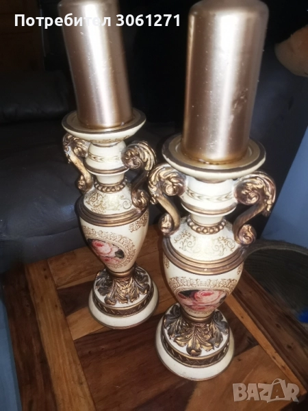2 пъти комплект Свещник Clayre & Eef. Статуетки изкуство , снимка 1