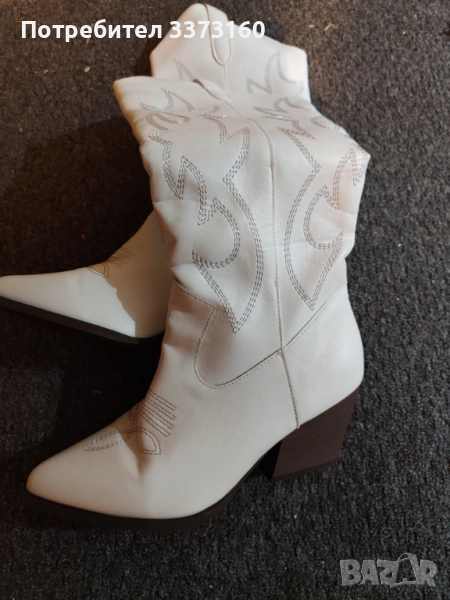 Бели каубойски ботуши, снимка 1
