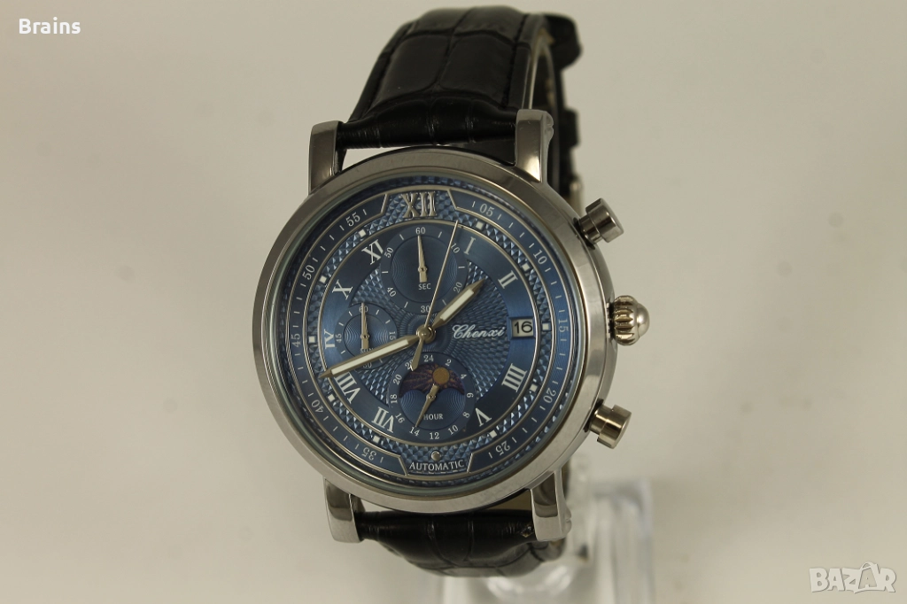 НОВ Мъжки Ръчен Часовник CHENXI CHRONOGRPAH Лунна Фаза, снимка 1