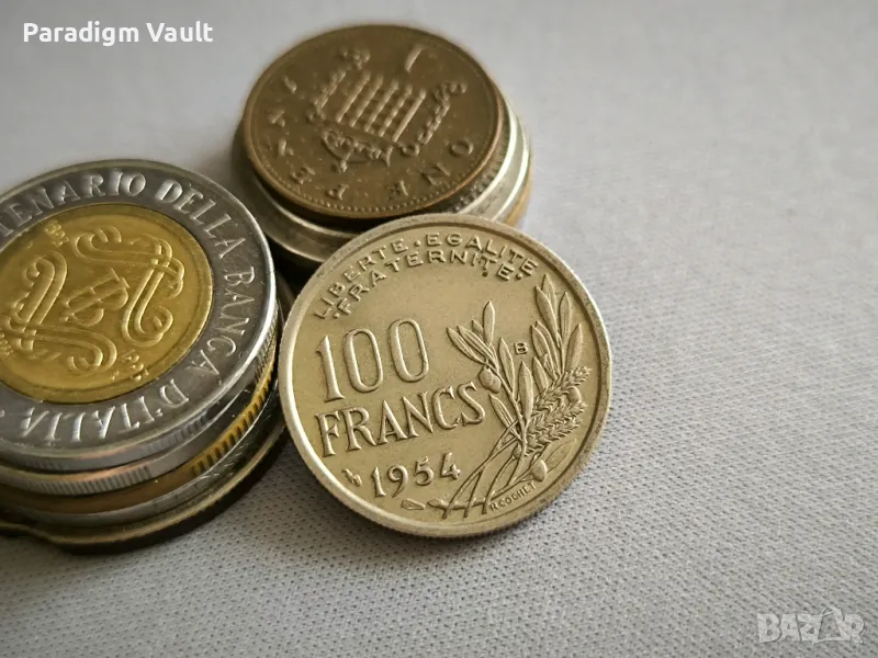 Монета - Франция - 100 франка | 1954г.; серия B, снимка 1