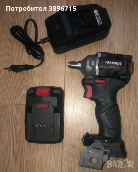 Parkside PDSSAP D3 гайковерт комплект с батерия и зарядно, снимка 1