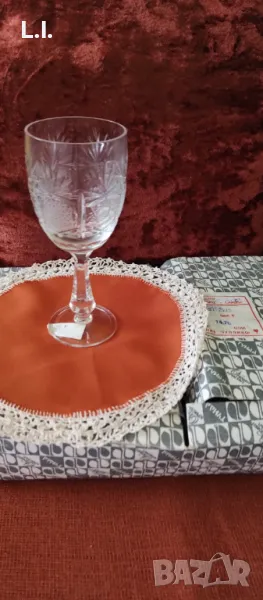 Български кристален сервиз за вино , снимка 1