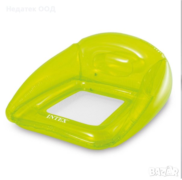 Надуваема седалка Intex, Sea Seat Green, 1.04x1.02м, Зелена, снимка 1