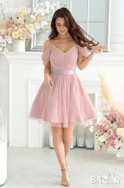 Официална рокля с тюл Различни цветове , снимка 1