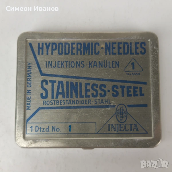 Стари игли за спринцовка Injekta Германия 12 броя #5961, снимка 1