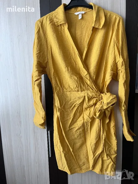 Красива рокля на HM в цвят горчица, снимка 1
