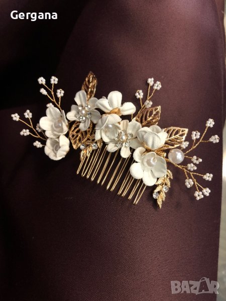 бяло гребенче за коса, снимка 1