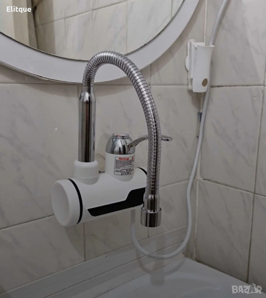 Смесител за вода с нагревател за мигновено загряване – 3000W 🚰, снимка 1