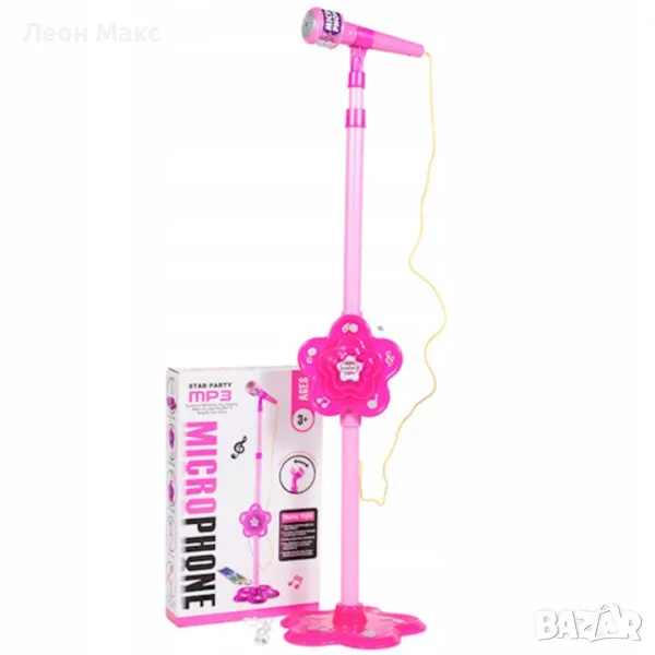 Детски микрофон за караоке на стойка MP3 за смартфон, снимка 1