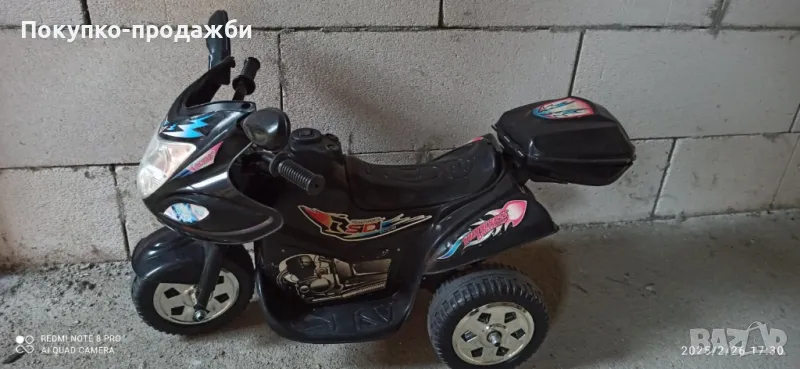 детски електрически мотор bjx-08 триколесен 6v , 4,5ah, снимка 1