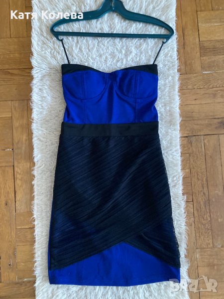 Нова синя мини рокля , снимка 1