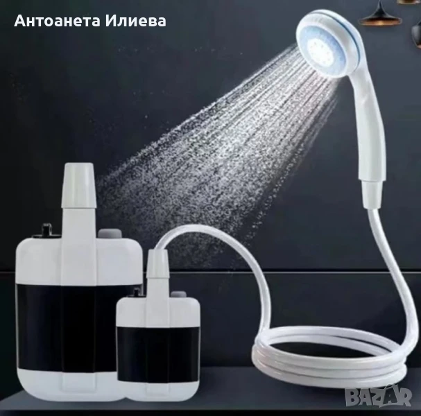 Преносим душ за къмпинг, компактен, USB зареждане, батерия 2200 mAh, снимка 1