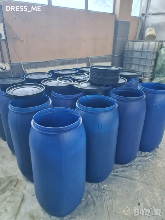 Бидони, Сини бидони с дебела пластмаса, снимка 1