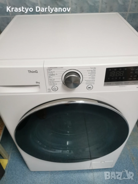 Пералня с Пара LG ThinQ DirectDrive 8кг, 1400об/мин, WiFi, снимка 1