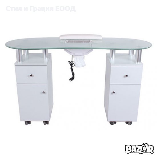 Маса за маникюр с прахоуловител 127 x 47 x 76 см - 30W, снимка 1