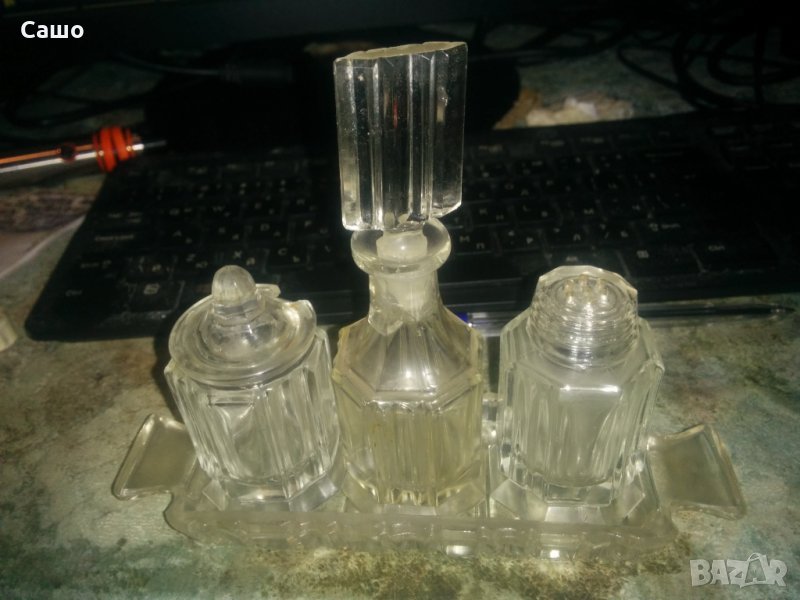 кристални солници антични, снимка 1