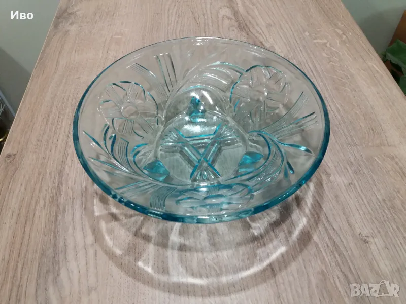 Ретро стъклена фруктиера, снимка 1