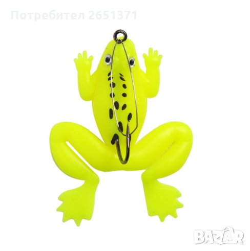Силиконова примамка с единична кука, жабка – 5,2 гр./6 см., снимка 1