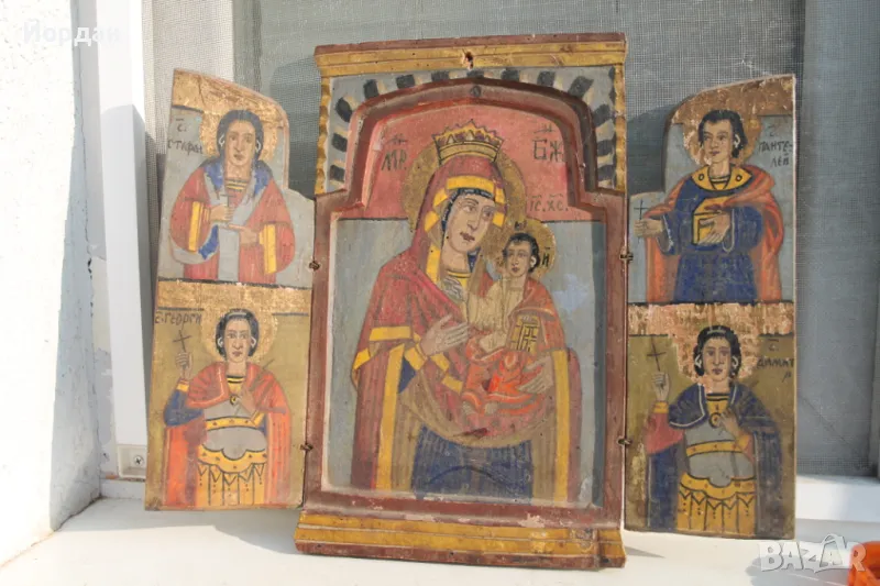 Българска икона триптих, снимка 1