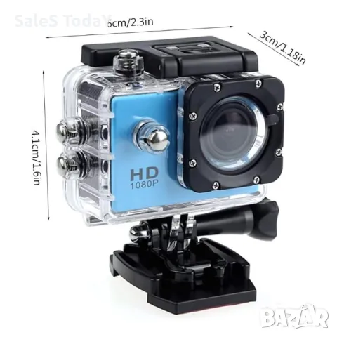 Камера спортна, LCD екран, водоустойчива, снимка 3 - Камери - 50091471