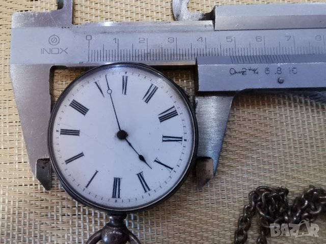 сребърен джобен часовник, снимка 13 - Джобни - 41711425