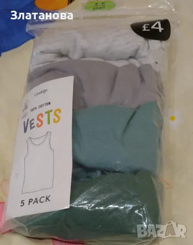 Нов комплект потници 4-5 г., снимка 4 - Детско бельо и бански  - 48154971