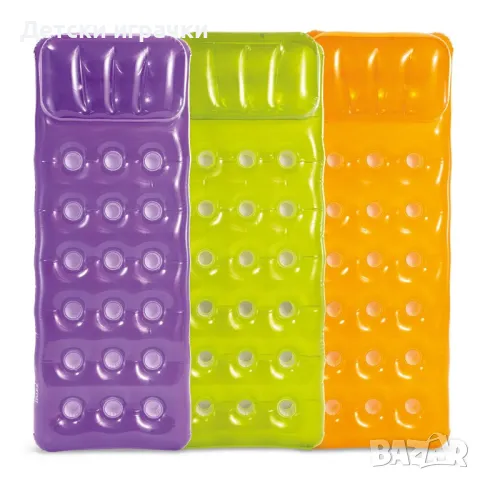 Надуваем дюшек Intex 18-Pocket, 188 х 71 см,цветни чашки, снимка 3 - Надуваеми играчки - 49928035