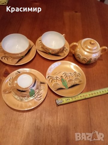 захарница, 3 чаши и 4 чинии 85 лева, снимка 1 - Антикварни и старинни предмети - 34830154