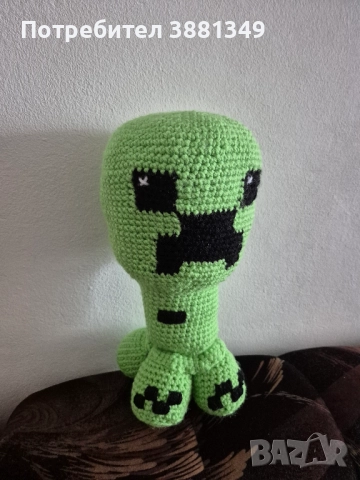 Крипер - ръчно плетена играчка, снимка 2 - Плюшени играчки - 52975707