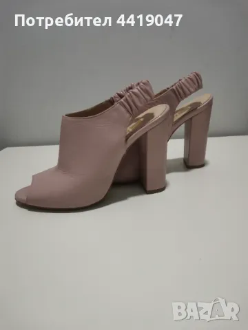 Сандали пепел от рози Mino №36, снимка 2 - Дамски обувки на ток - 49550016