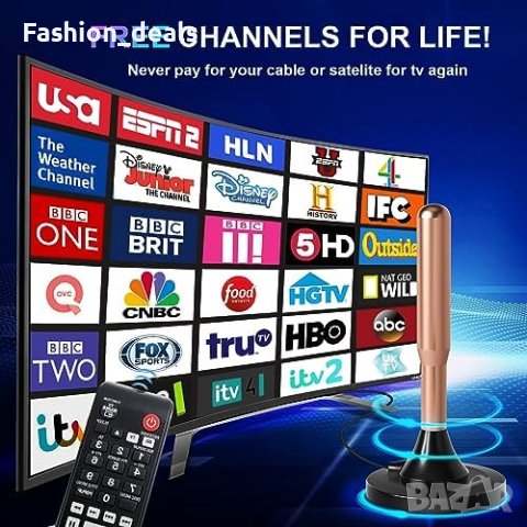 Нова Антена за ТВ 250+ Мили Усилвател и Коаксиален Кабел, снимка 2 - Приемници и антени - 42686740