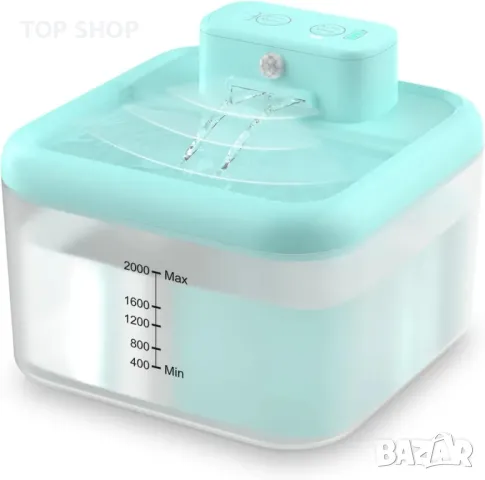 PcEoTllar котешки фонтан, 2 л Безжичен котешки фонтан със сензор за движение, син