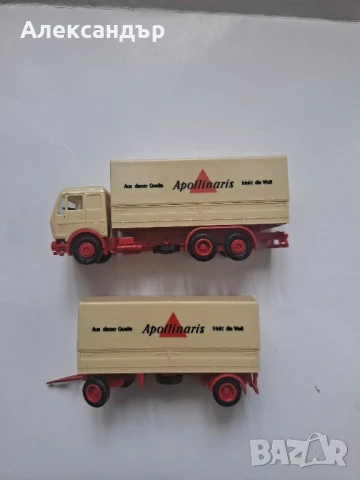 Ретро камионче Mercedes-Benz Apollinaris Herpa H0 1:87., снимка 5 - Колекции - 51058915