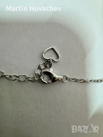 Сребърно колие с висулка и мойсанит (Диамант) 0.5 карата , снимка 7 - Колиета, медальони, синджири - 47313694